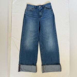 NWOT Madewell Blue Denim Superwide-Leg Jeans Size 28